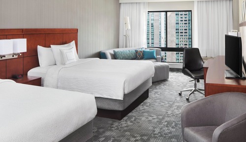 Room, Multiple Beds, City View