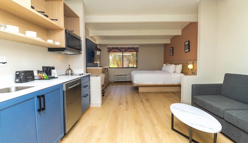 Studio Suite, 1 King Bed, Non Smoking, Kitchen