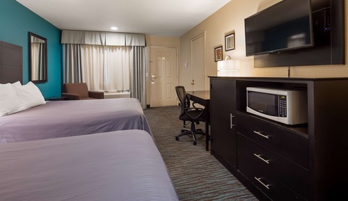 Standard Room, 2 Queen Beds, Non Smoking, Refrigerator & Microwave