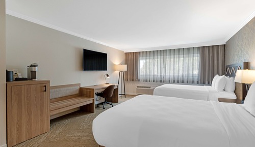 Standard Room, 2 Queen Beds, Non Smoking, Refrigerator & Microwave (Walk-in Shower)