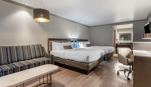 Standard Room, 2 Queen Beds, Non Smoking, Refrigerator & Microwave