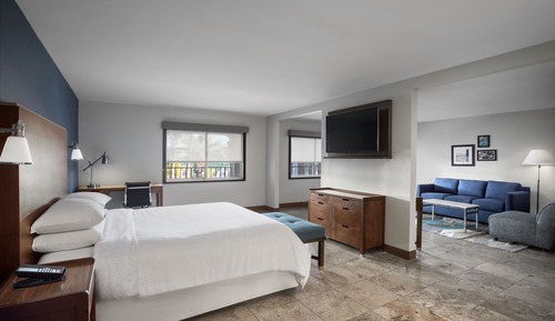 Suite, 1 King Bed, Non Smoking, Pool View (Mobility Accessible, Roll-In Shower)