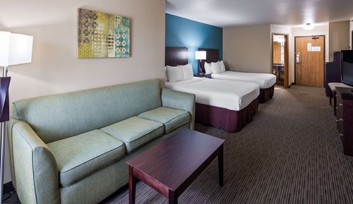 Standard Room, 2 Queen Beds, Non Smoking, Refrigerator & Microwave