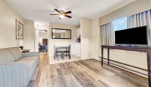 Suite, 1 King Bed with Sofa bed, Patio