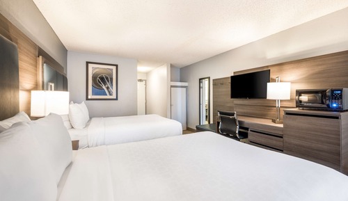 Standard Room, 2 Queen Beds, Non Smoking, Refrigerator & Microwave