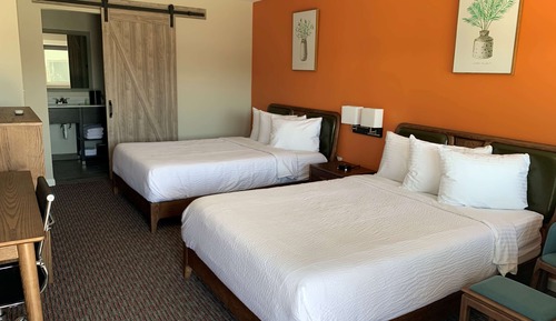 Standard Room, 2 Double Beds, Non Smoking, Refrigerator & Microwave