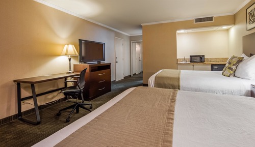 Standard Room, 2 Queen Beds, Non Smoking, Refrigerator & Microwave