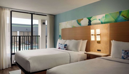 Room, 2 Queen Beds, Non Smoking, Pool View