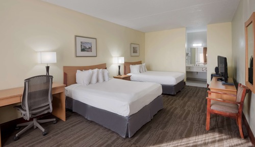 Standard Room, 2 Queen Beds, Non Smoking, Refrigerator & Microwave