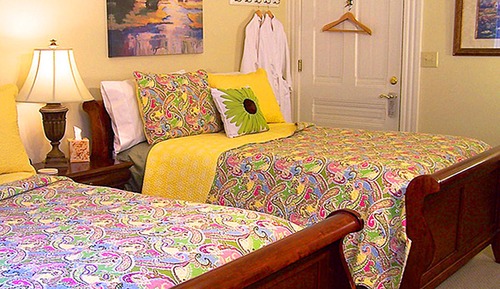 Luxury Double Room Single Use, 2 Twin Beds, Private Bathroom, Garden View