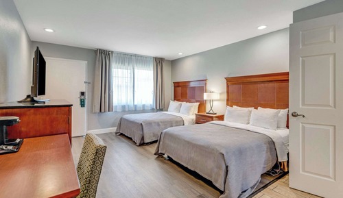 Standard Room, 2 Queen Beds, Non Smoking, Refrigerator & Microwave