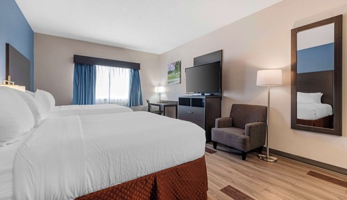 Standard Room, 2 Queen Beds, Non Smoking, Refrigerator & Microwave