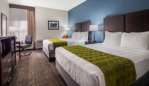 Standard Room, 2 Queen Beds, Non Smoking, Refrigerator & Microwave