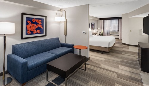Suite, 1 King Bed, Roll-in Shower (Communications)