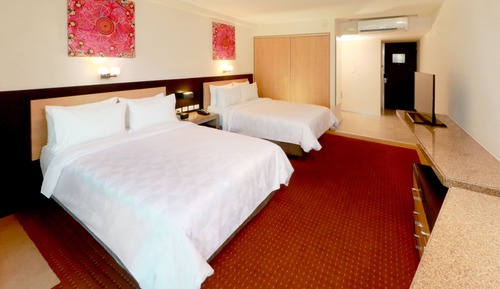 Standard Room, 2 Double Beds, Accessible (Courtyard Access)
