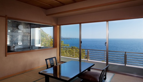 Japanese Style Room with Ocean-view Private bath (8+6 Tatami Mats) Dinner : Teppanyaki	