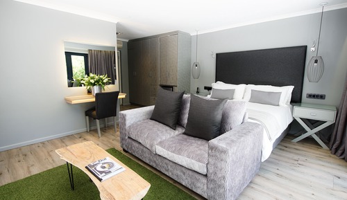 Deluxe Suite, 1 King Bed, Courtyard View, Garden Area