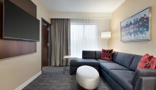 Suite, 1 King Bed, Accessible (Mobility & Hearing, Roll-in Shower)