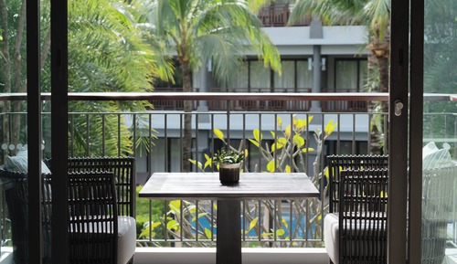 Room, 2 Double Beds, Garden View (Balcony)