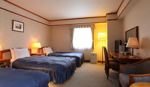 Triple Room, 3 Semi-double Beds, City View, Smoking