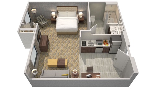 Studio Suite, 1 King Bed, Accessible, Non Smoking (hearing acc)