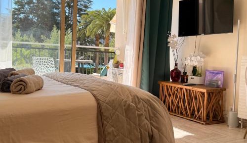 Studio with Pool View