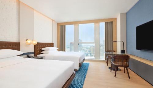 Selected Double Room with Two Double Beds and City View