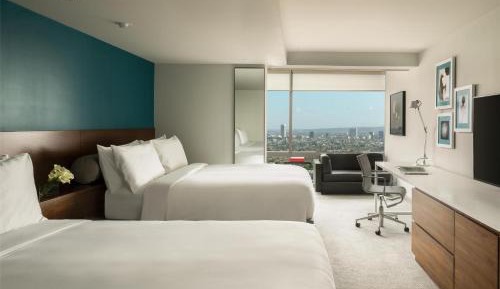 Queen Room with Two Queen Beds and Street View