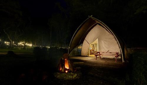 Family Vacation Tent Garden View