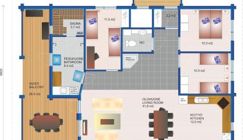 Three-Bedroom Cottage with Sauna
