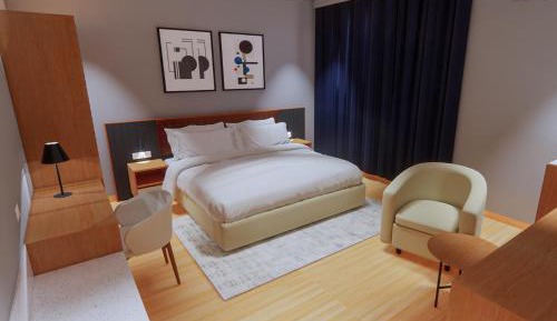 Deluxe King Room with Balcony and Courtyard View