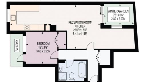 One-Bedroom Apartment with Balcony