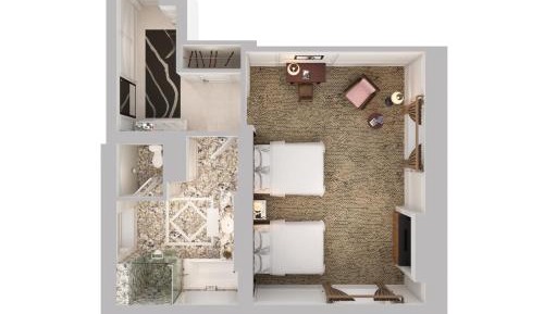 Deluxe Interior View Room, 2 Double Beds