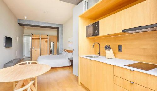 Courtyard Studio Apartment with King Bed and Sofa Bed