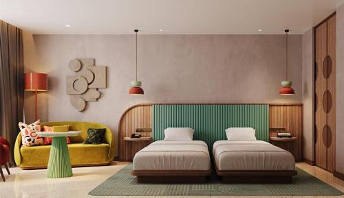 Twin Room with Two Twin Beds - Neighborhood View