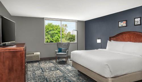 Deluxe King Room with Roll-in Shower - Mobility and Hearing Accessible