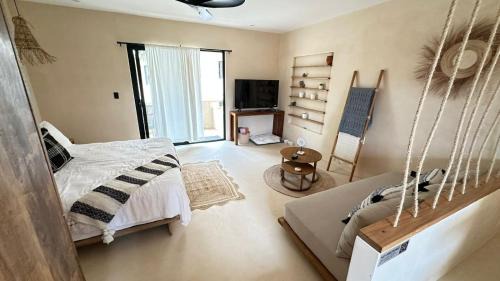 One-Bedroom Loft Apartment with Balcony