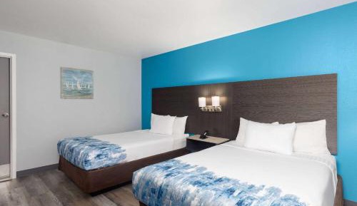 Double Room with Two Double Beds, Mobility/Hearing Access and Roll-In Shower, Non-Smoking