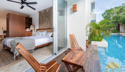 Studio with Pool View