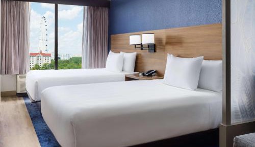 Double Room with Two Double Beds and Sofa bed - High Floor