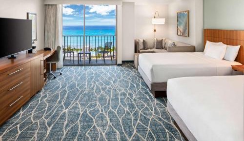 Specialty Queen Room with Two Queen Beds with Sofa Bed and Ocean View