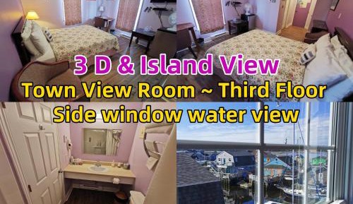 Town View Room - side window water view - Island View & 3D