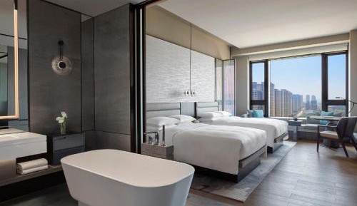 Premier Deluxe, Guest room, 2 Double, City view