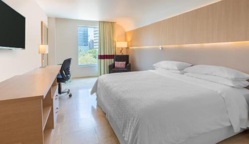 Traditional guest room with a king bed