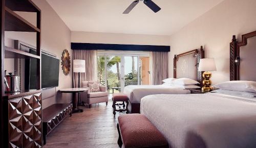 Adult Only Queen Room with Two Queen Beds, Partial Ocean View and Balcony