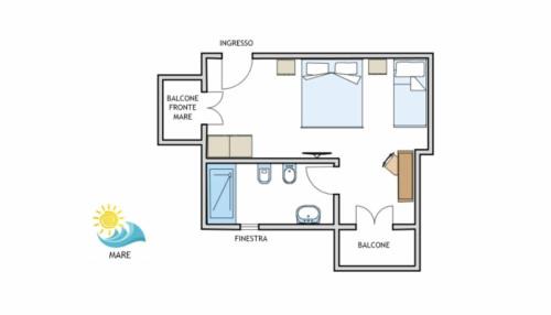 Quadruple Room with Sea View