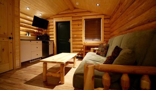 Log Cabin with one queen and one futon