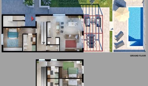Three-Bedroom Apartment with Private Pool