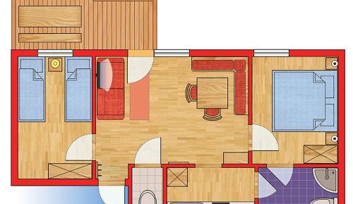 Two-Bedroom Apartment with Terrace