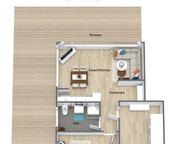 One-Bedroom Apartment with Terrace and Sea View